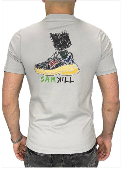 Samkill T-shirt licht grijs (sneaker)
