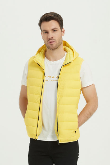 Bodywarmer met capuchon geel (R)