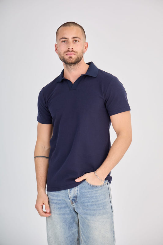 V T-shirt (donkerblauw)
