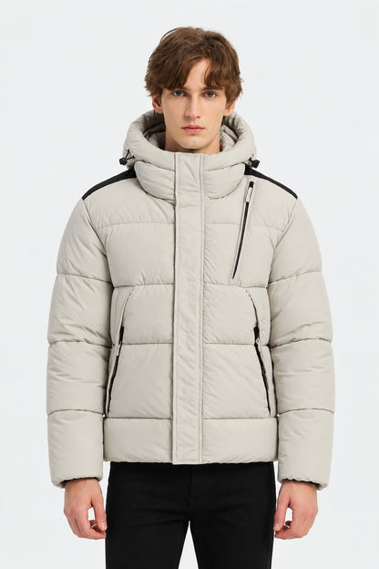 Heren Puffer Jacket Beige