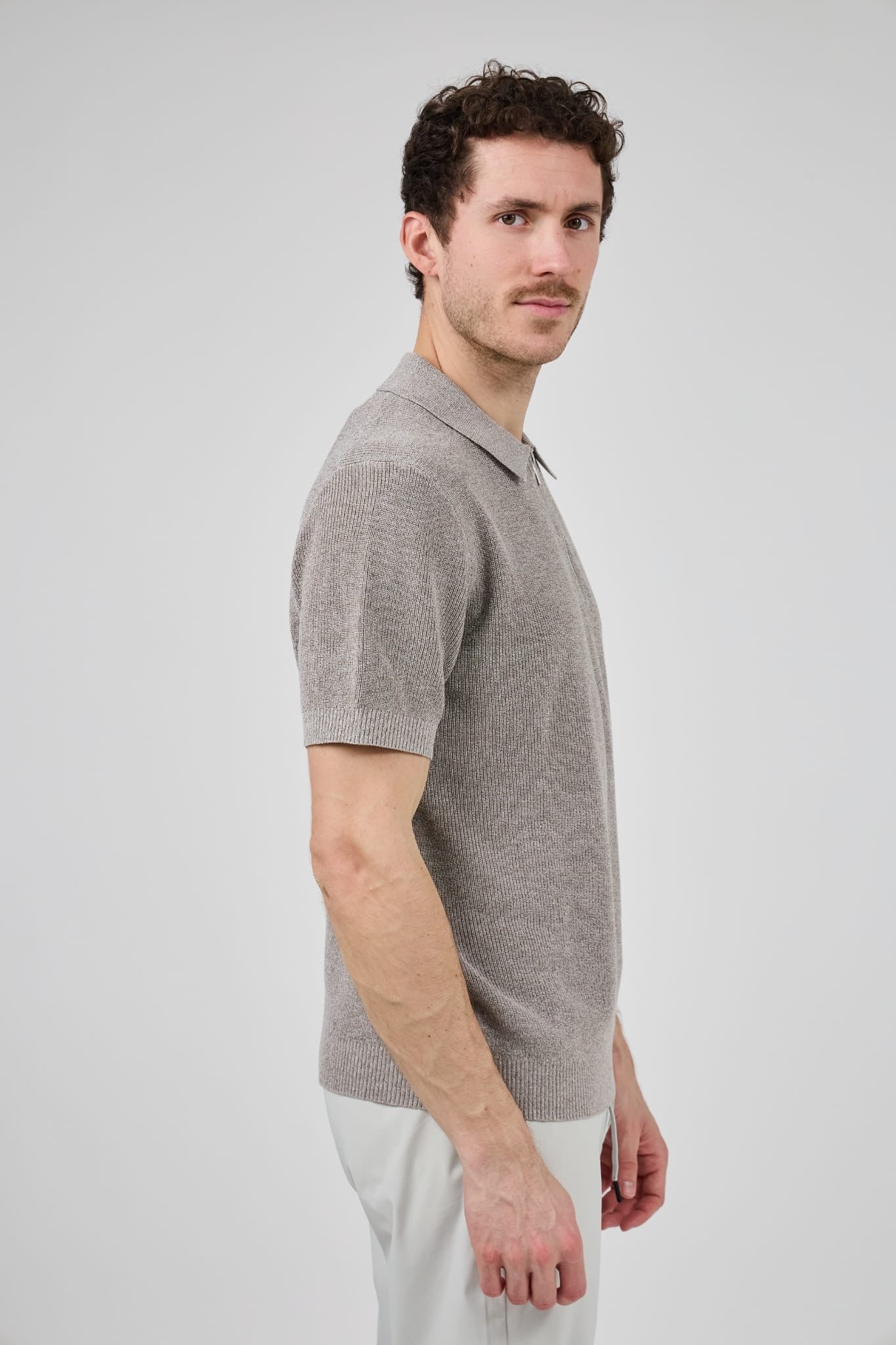 Polo shirt taupe