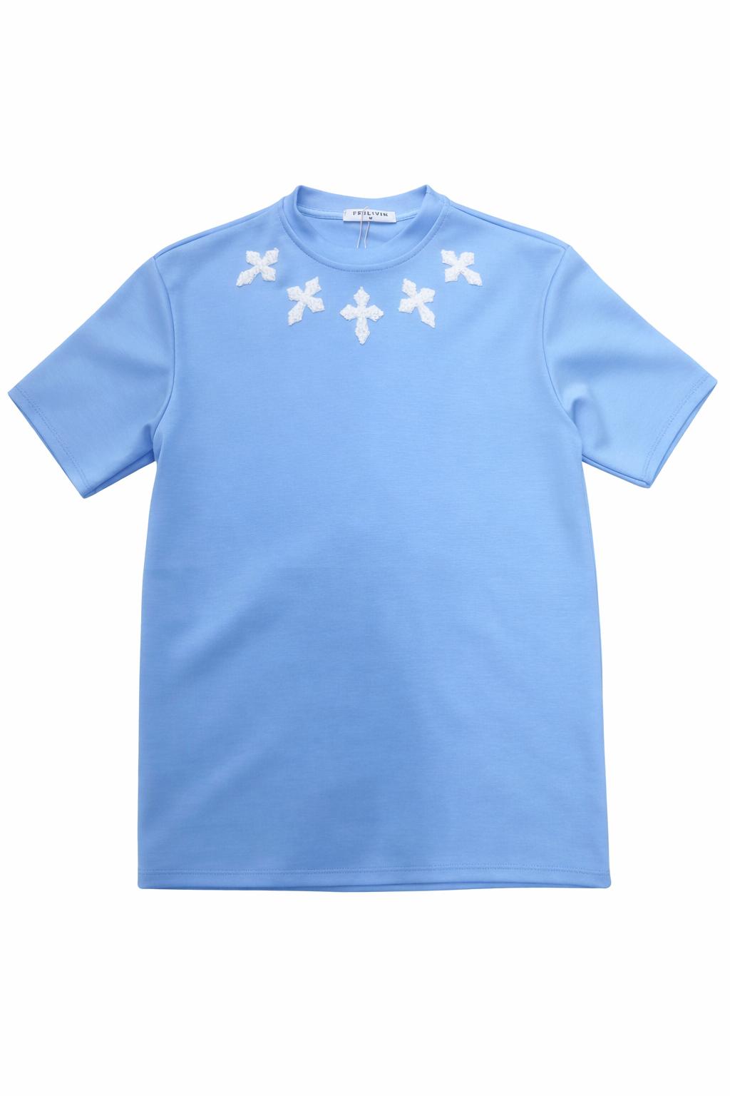 Tropical T-shirts lichtblauw