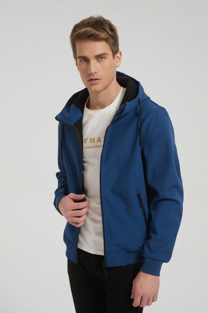 Softshell jas koningsblauw