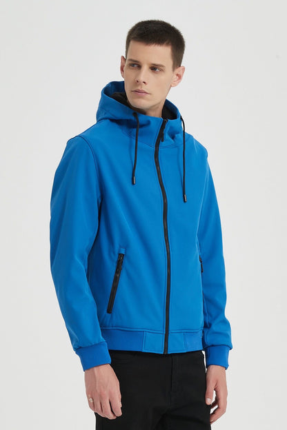 Softshell jas blauw