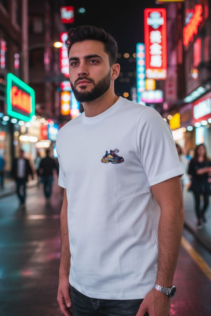 SNEAKER-T-SHIRT-WIT
