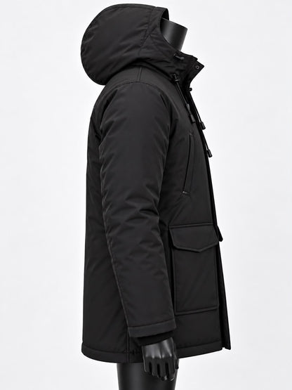 Zwarte heren parka