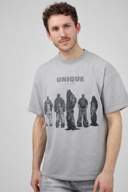 T-shirt Unique licht grijs