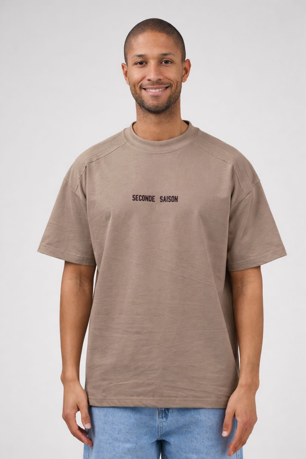 Basic shirt met tekst