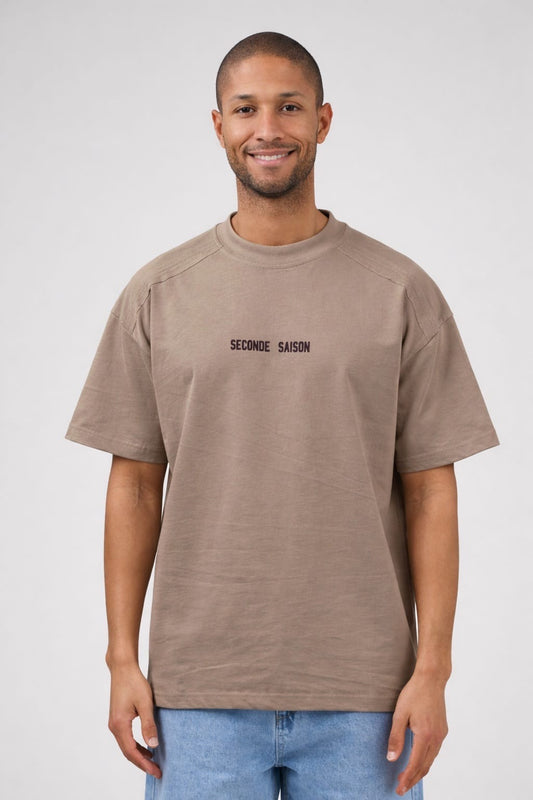 Basic shirt met tekst