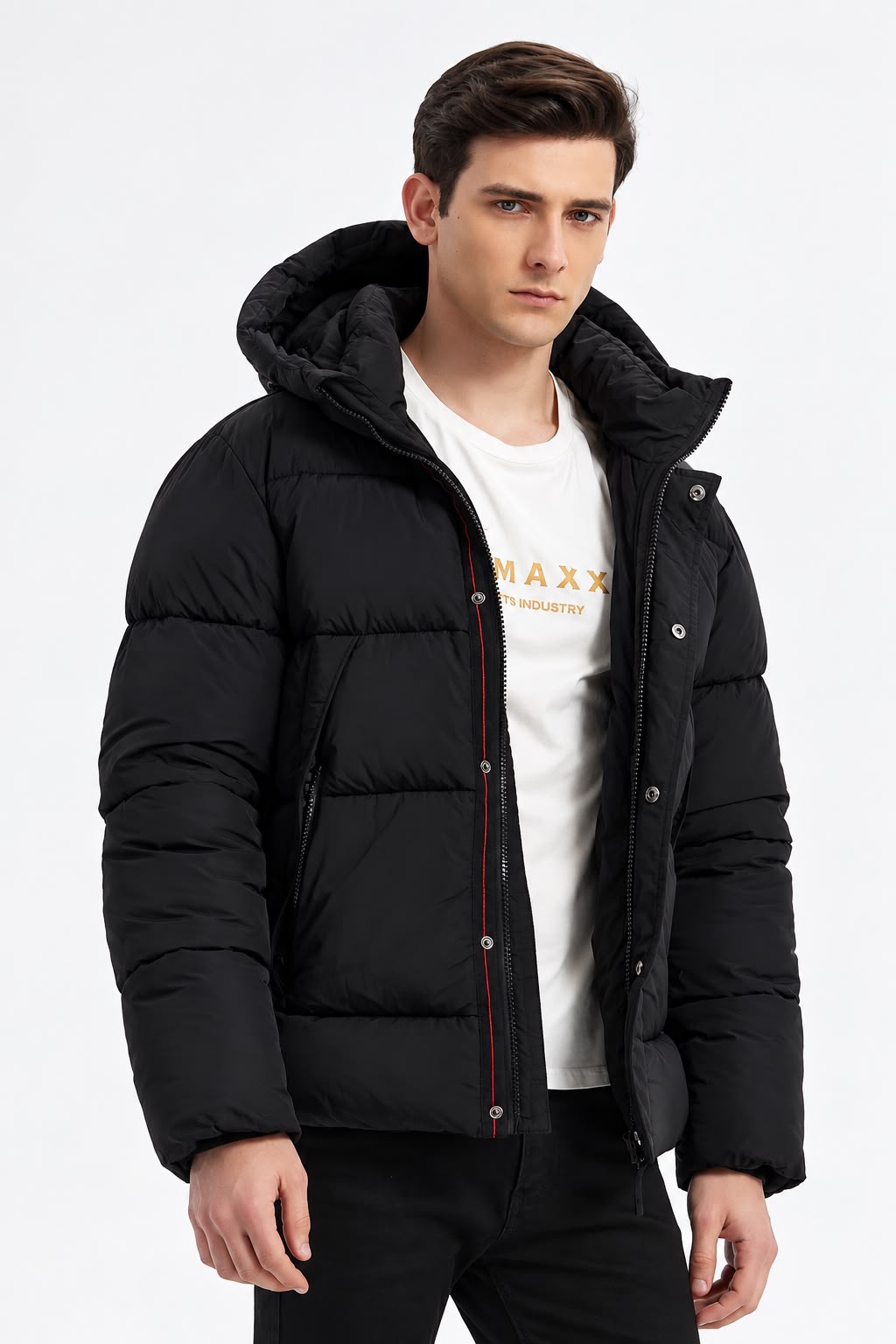 Heren Puffer Jacket Zwart