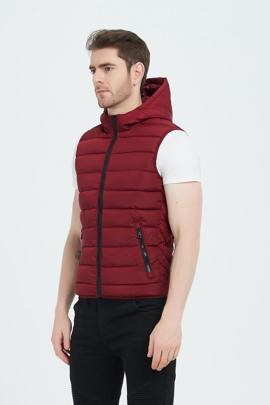 Bodywarmer met capuchon rood (R)