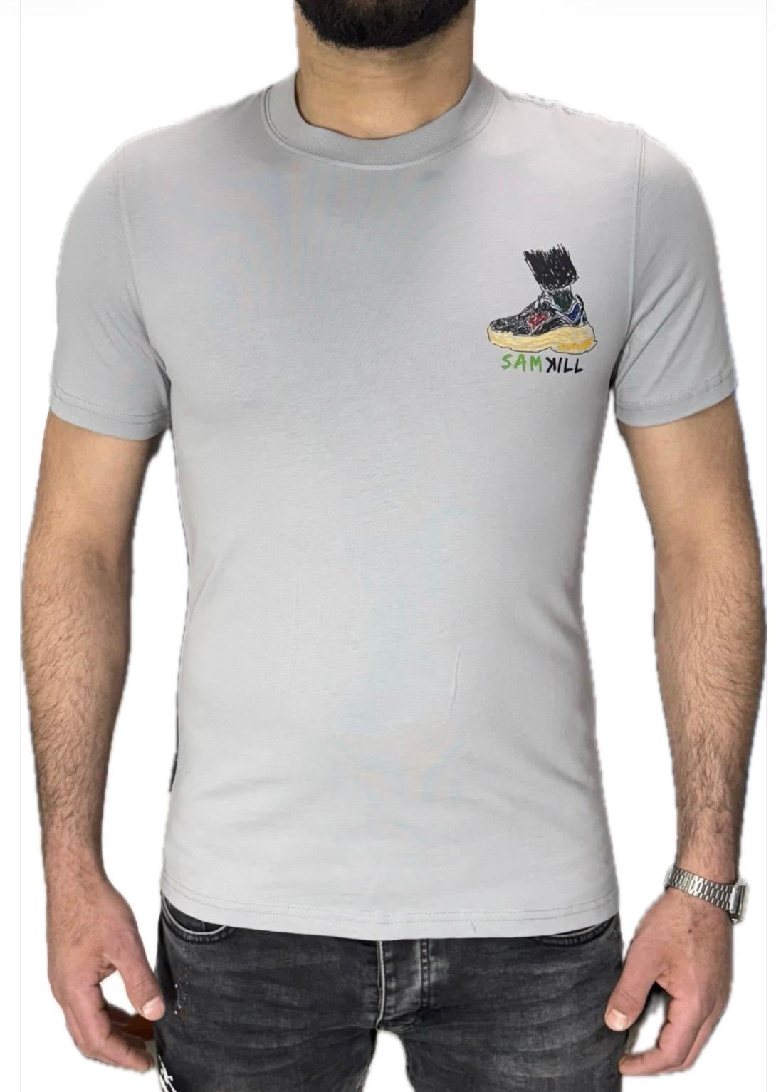 Samkill T-shirt licht grijs (sneaker)