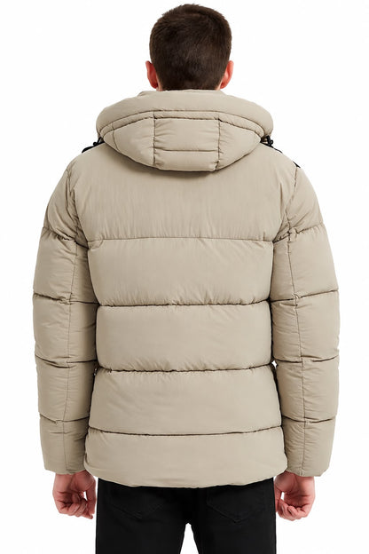 Beige Puffer Winterjas