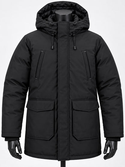 Zwarte heren parka