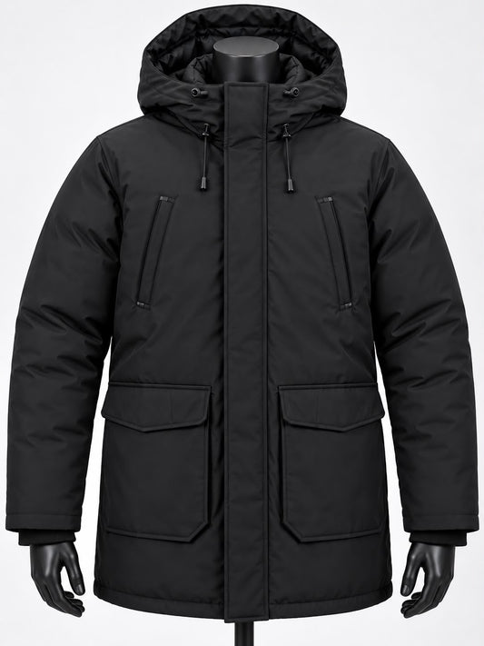 Zwarte heren parka