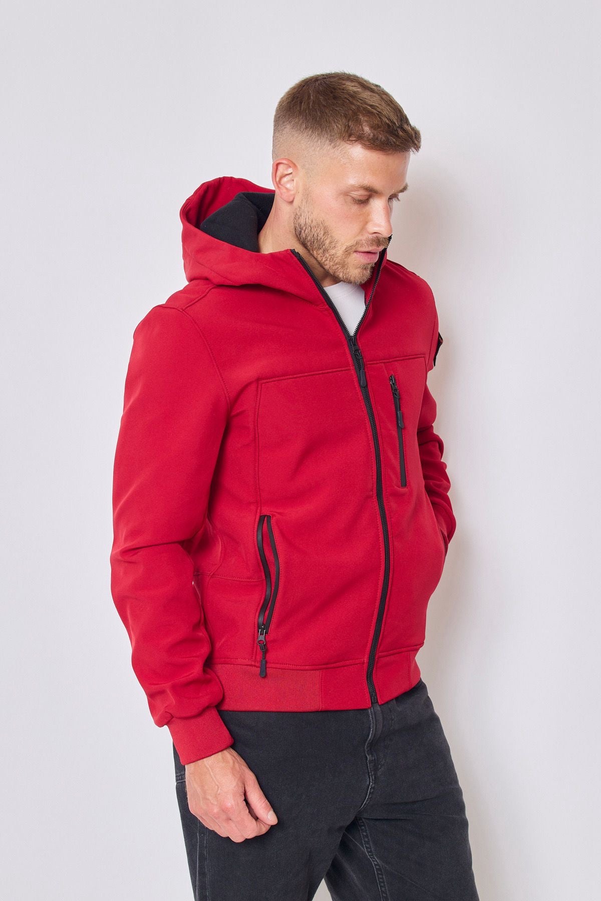 Softshell jas met patch