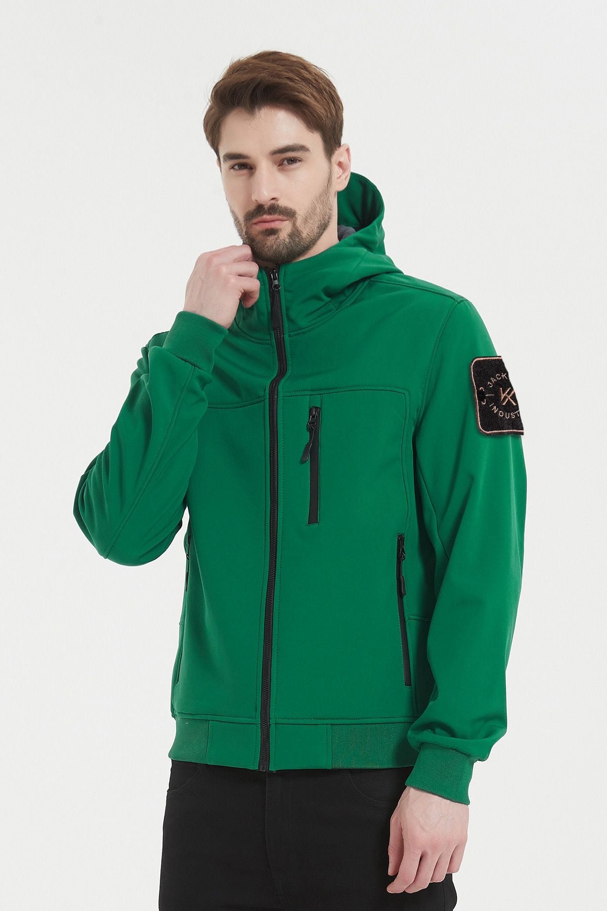 Softshell jas met patch