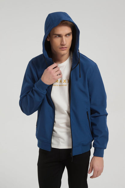 Softshell jas koningsblauw