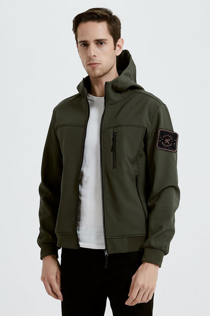 Softshell jas met patch