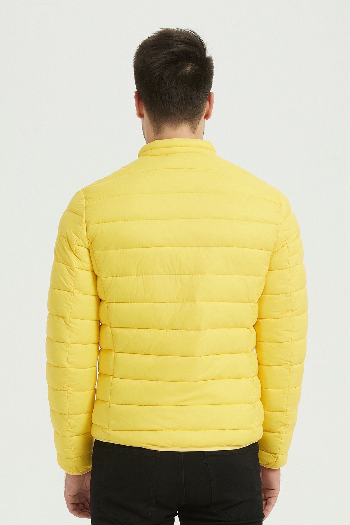 Heren Lichtgewicht Gewatteerde Jas geel
