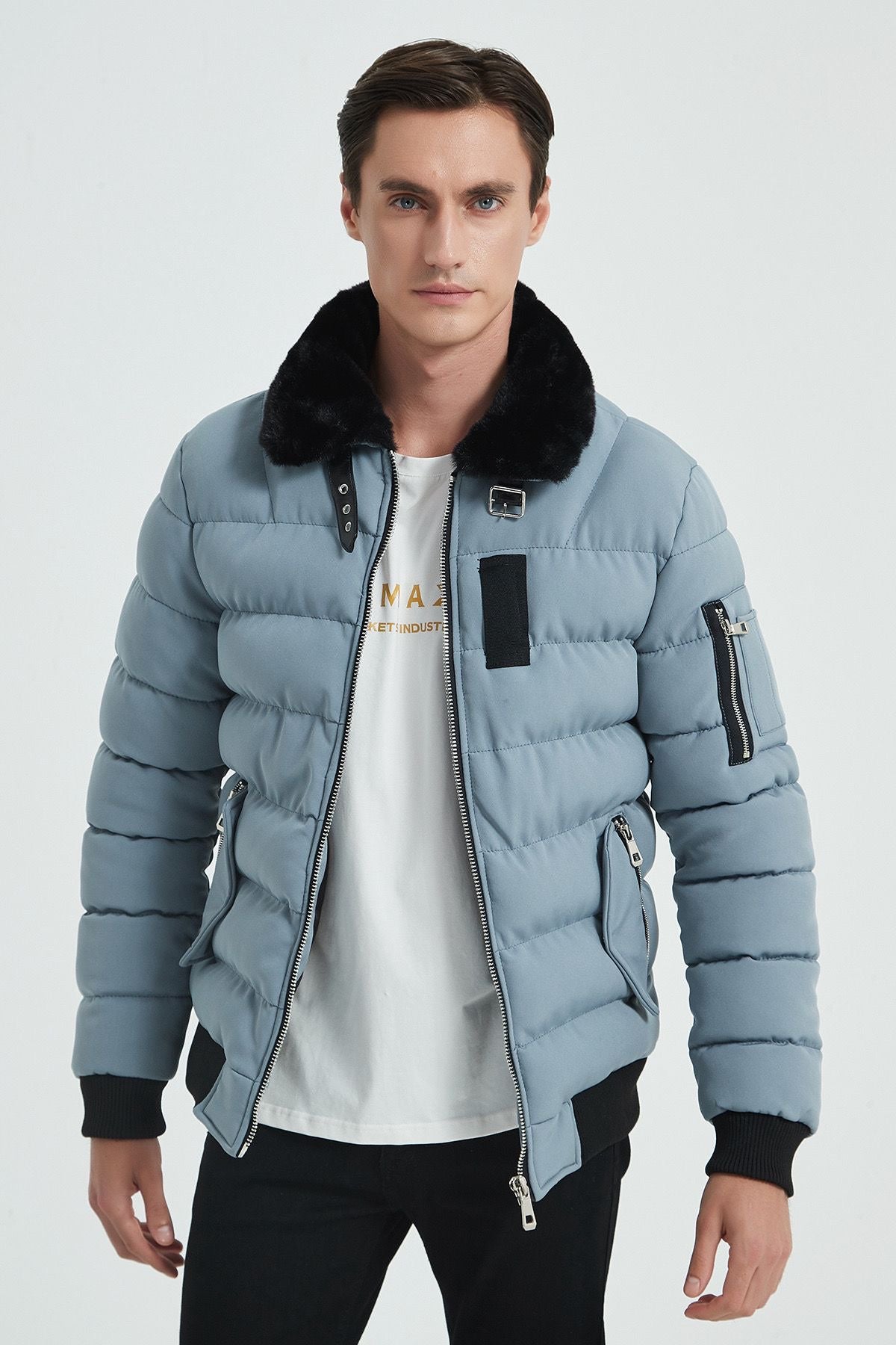 Puffer Bomber licht blauw