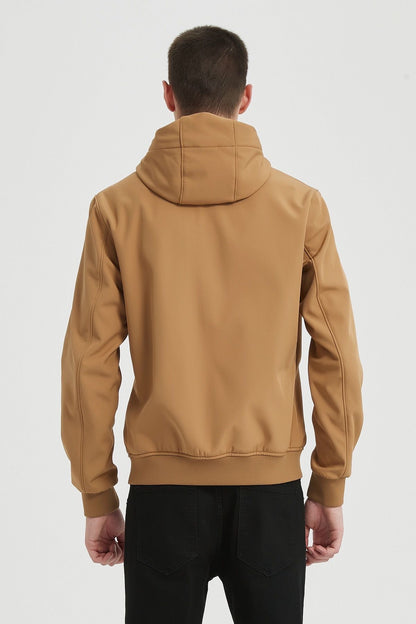 Softshell jas mosterdgeel