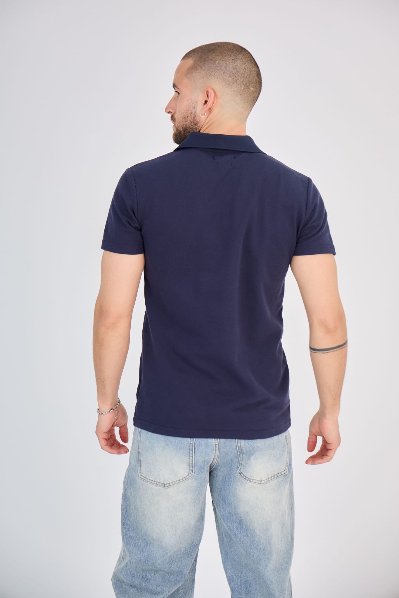 V T-shirt (donkerblauw)