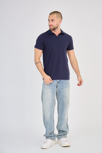 V T-shirt (donkerblauw)