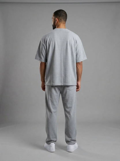 Tweedelige heren set met lange broek lichtblauw