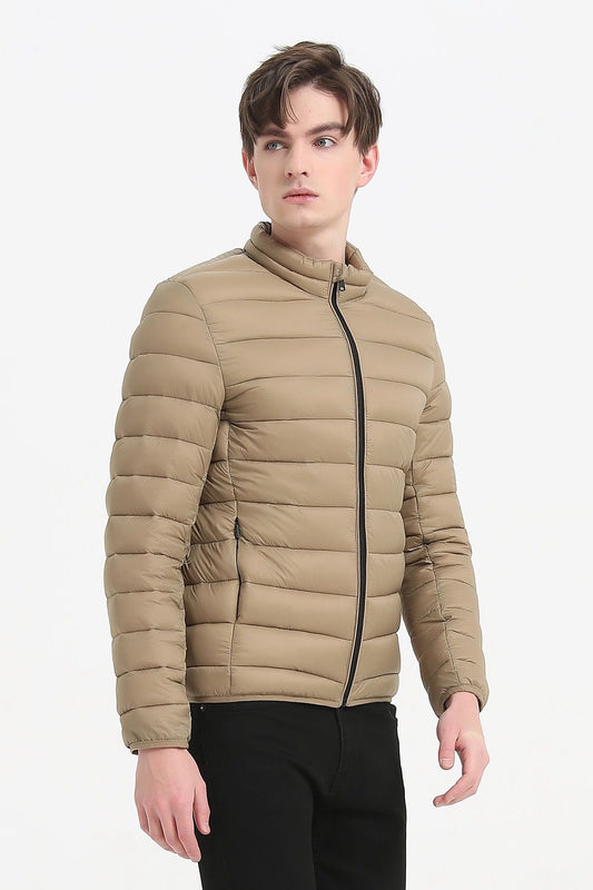 Heren Lichtgewicht Gewatteerde Jas beige