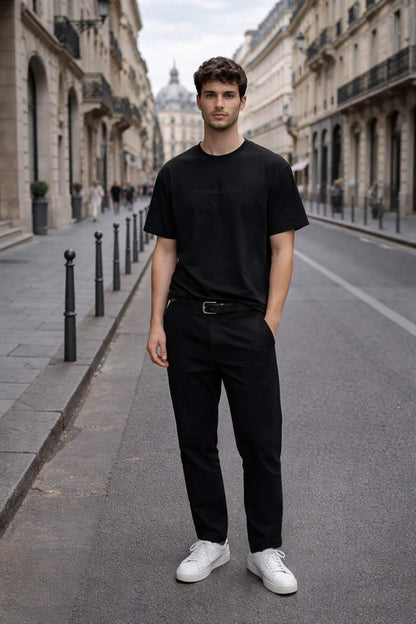 Basic shirt met tekst