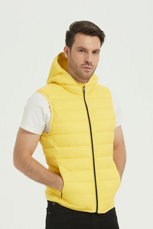 Bodywarmer met capuchon geel (R)