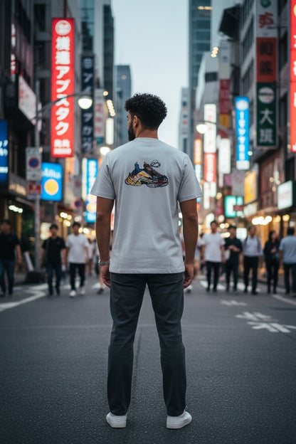 SNEAKER-T-SHIRT-LICHTBLAUW