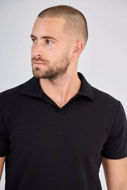 V T-shirt (zwart)