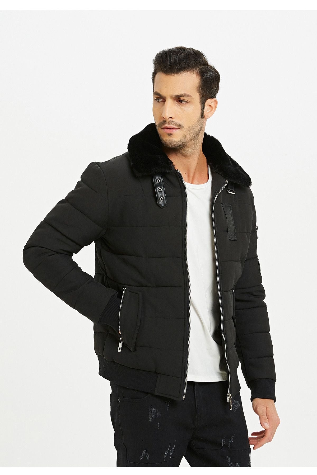 Puffer Bomber zwart