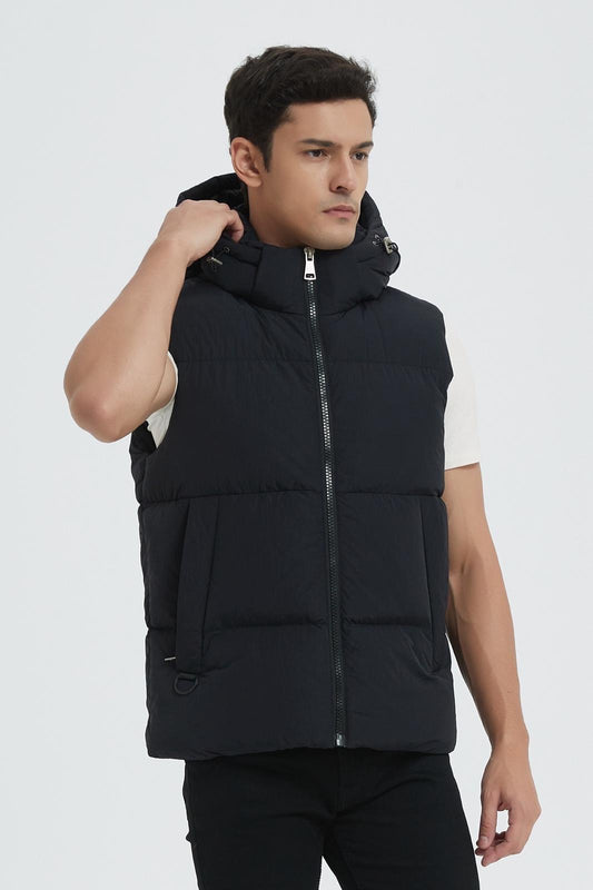 Bodywarmer met Capuchon zwart