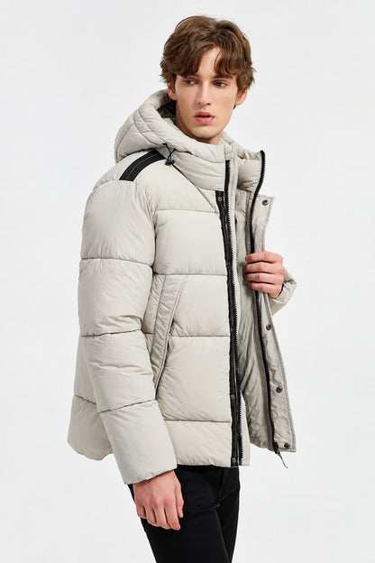 Heren Puffer Jacket Beige