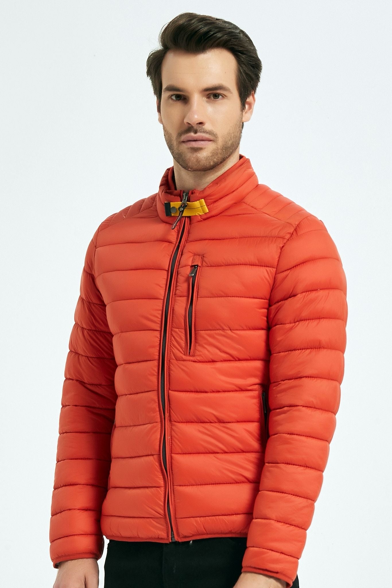 Oranje/rood voorjaarsjas