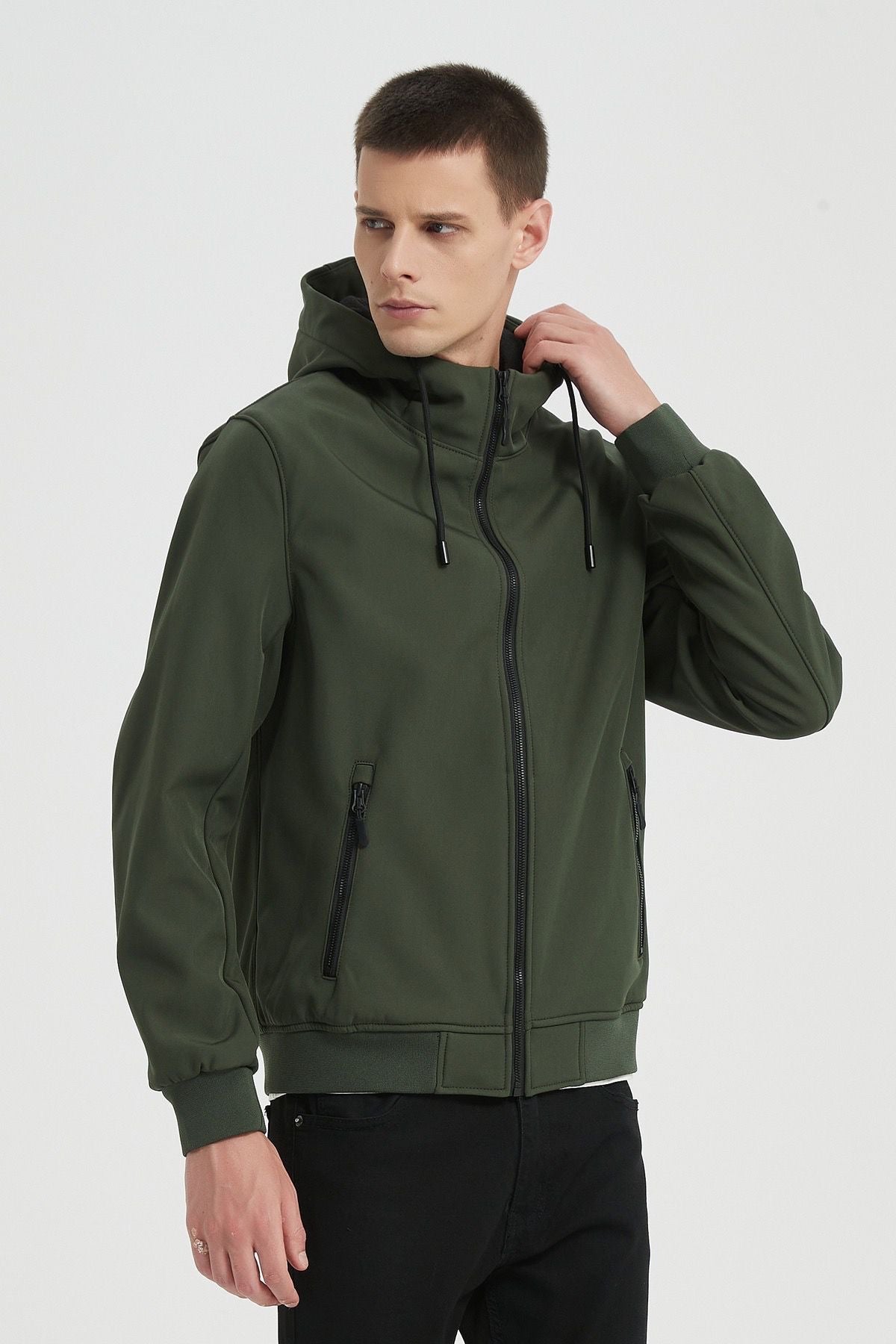Softshell jas legergroen