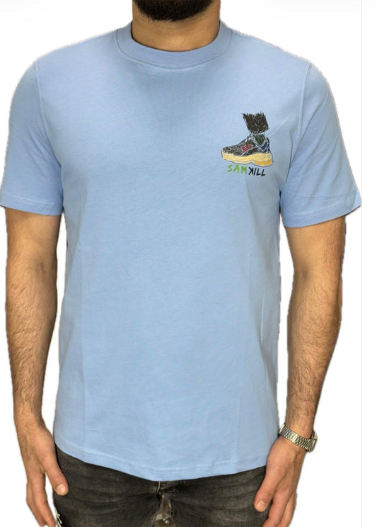 Samkill T-shirt licht blauw (sneaker)