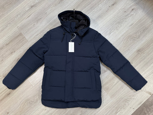 Heren gewatteerde Parka Donkerblauw