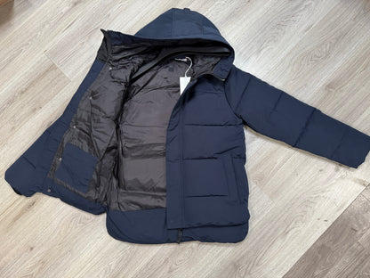 Heren gewatteerde Parka Donkerblauw