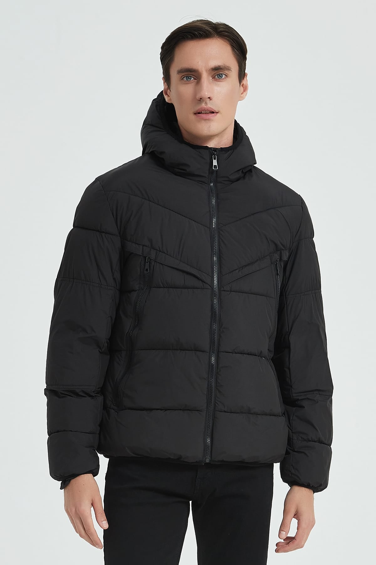 Heren Gewatteerde Pufferjas met Capuchon