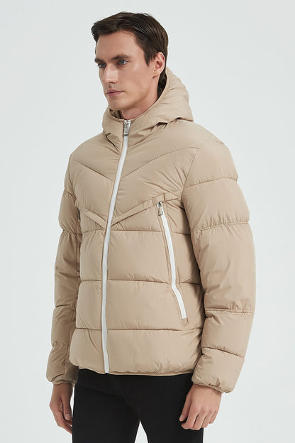 Heren Gewatteerde Pufferjas met Capuchon