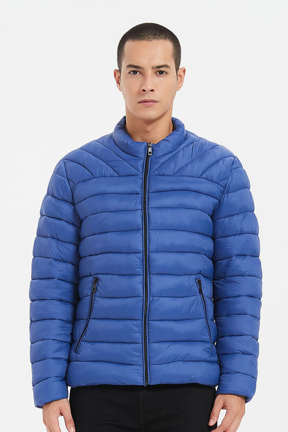 Heren Lichtgewicht Gewatteerde Jas blauw