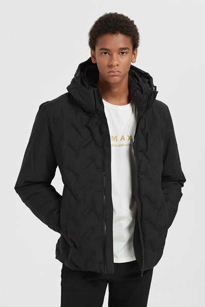 Heren Gewatteerde Pufferjas met Capuchon