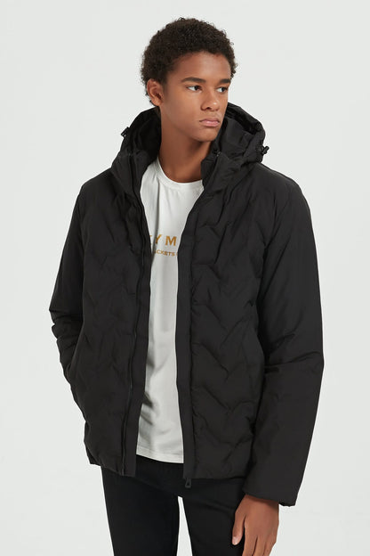 Heren Gewatteerde Pufferjas met Capuchon