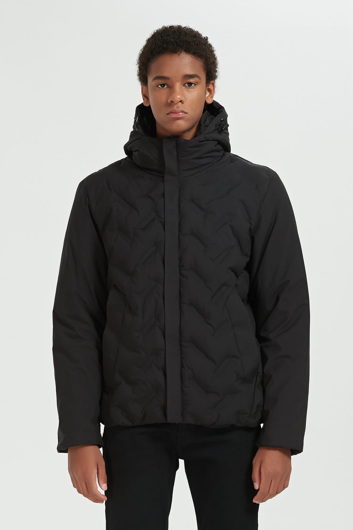 Heren Gewatteerde Pufferjas met Capuchon