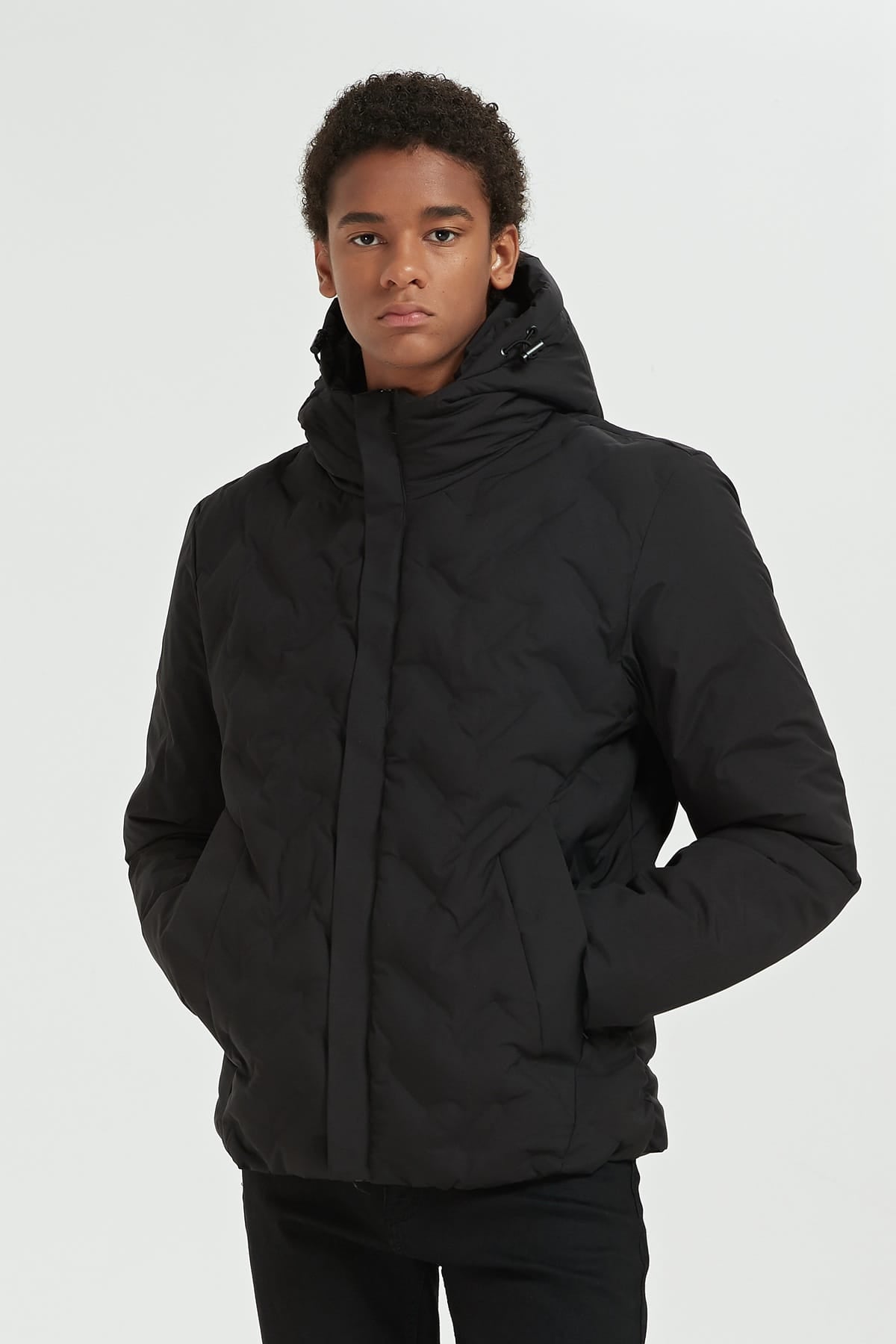 Heren Gewatteerde Pufferjas met Capuchon