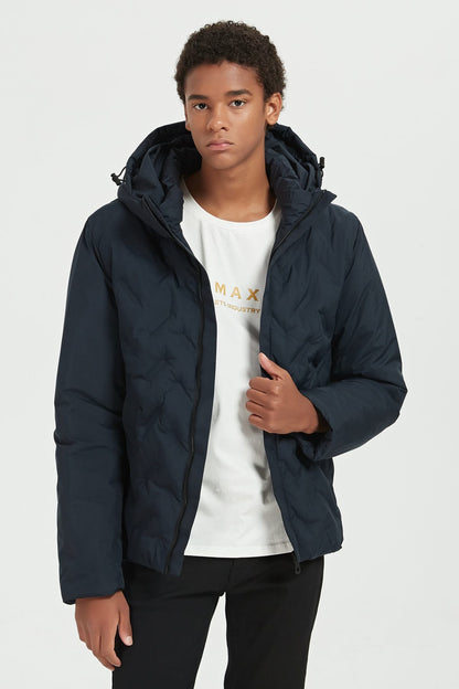 Heren Gewatteerde Pufferjas met Capuchon